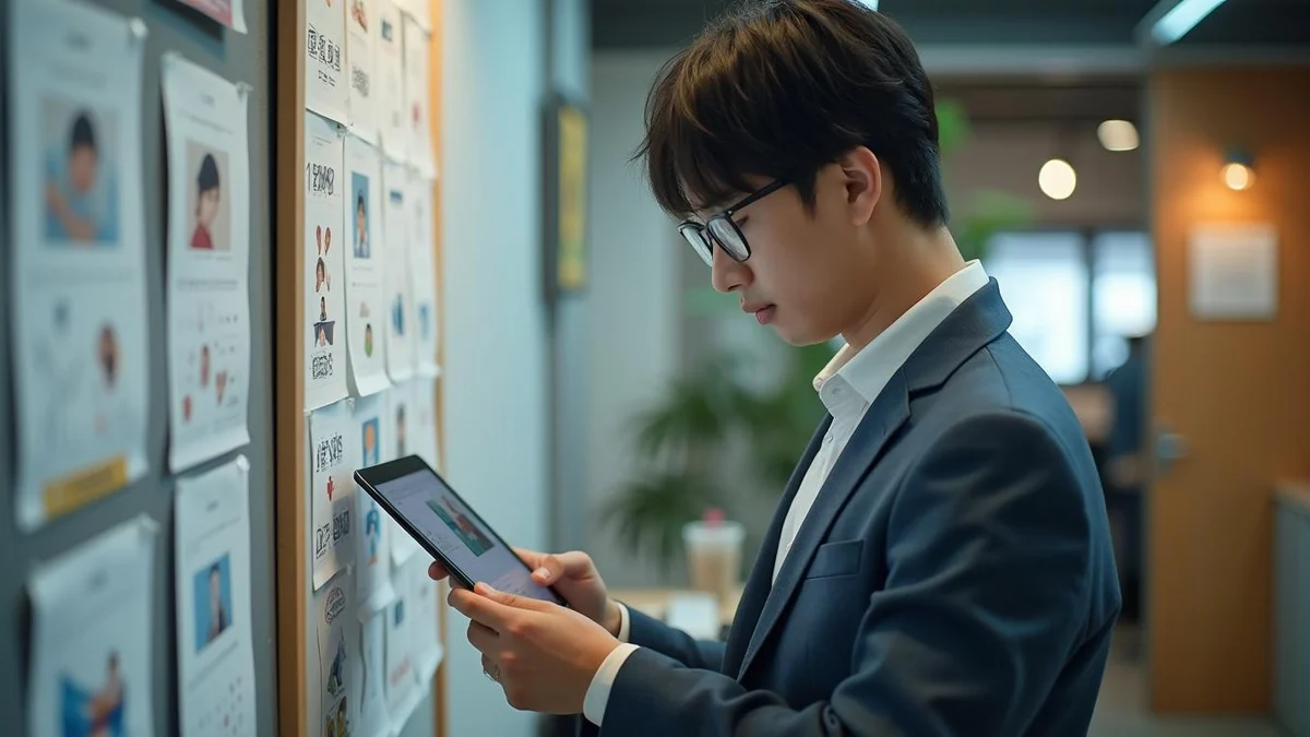 이미 SNS에 공개한 캐릭터도 등록할 수 있을까 달력을 보며 SNS에 공개한 캐릭터의 법정 출원 기한을 계산하는 한국인 청년 사업가