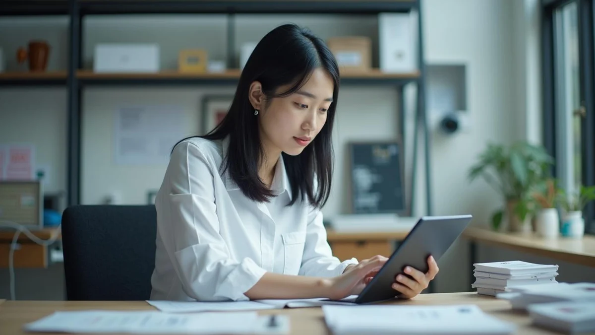 이미 공개된 디자인도 등록 요건을 충족할 수 있을까 디자인 공개 일자와 출원 유예기간을 체크하는 디자이너의 모습