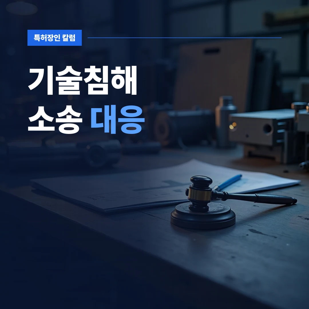 기술침해 소송 대응을 위해 연구개발 부품과 정밀 측정 도구를 점검하는 작업대