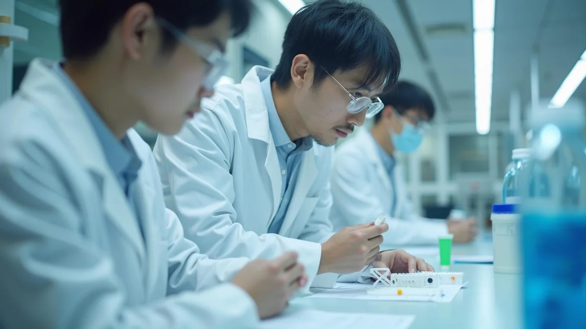 미 법원 재심리 기각 소식과 영업비밀 침해 소송의 쟁점 바이오 연구소에서 의료기기 시제품을 확인하는 한국 연구원